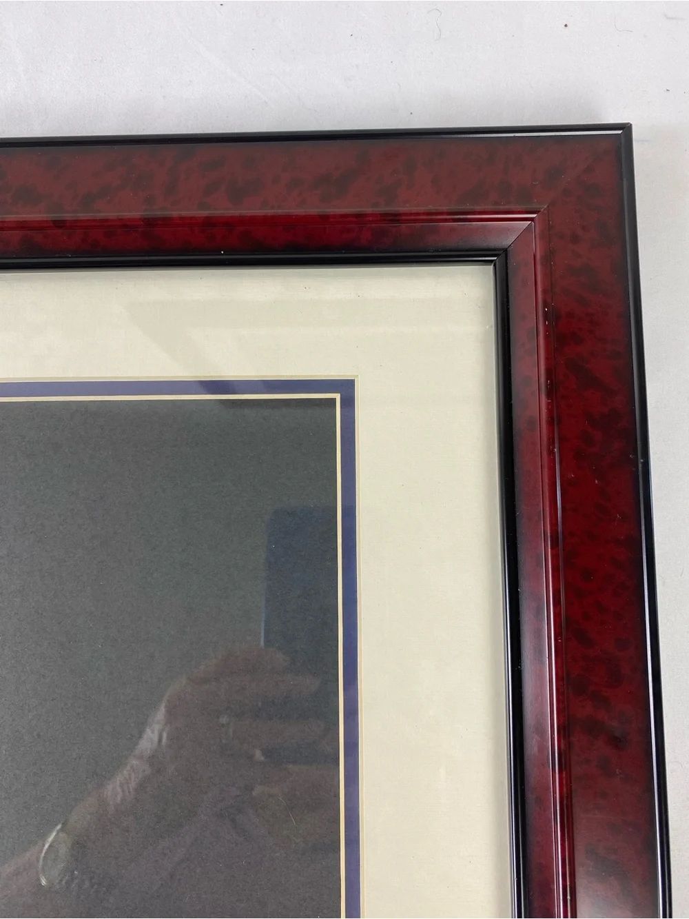 Faux Cherrywood Picture or Document Frame matted 8x10 wall hung